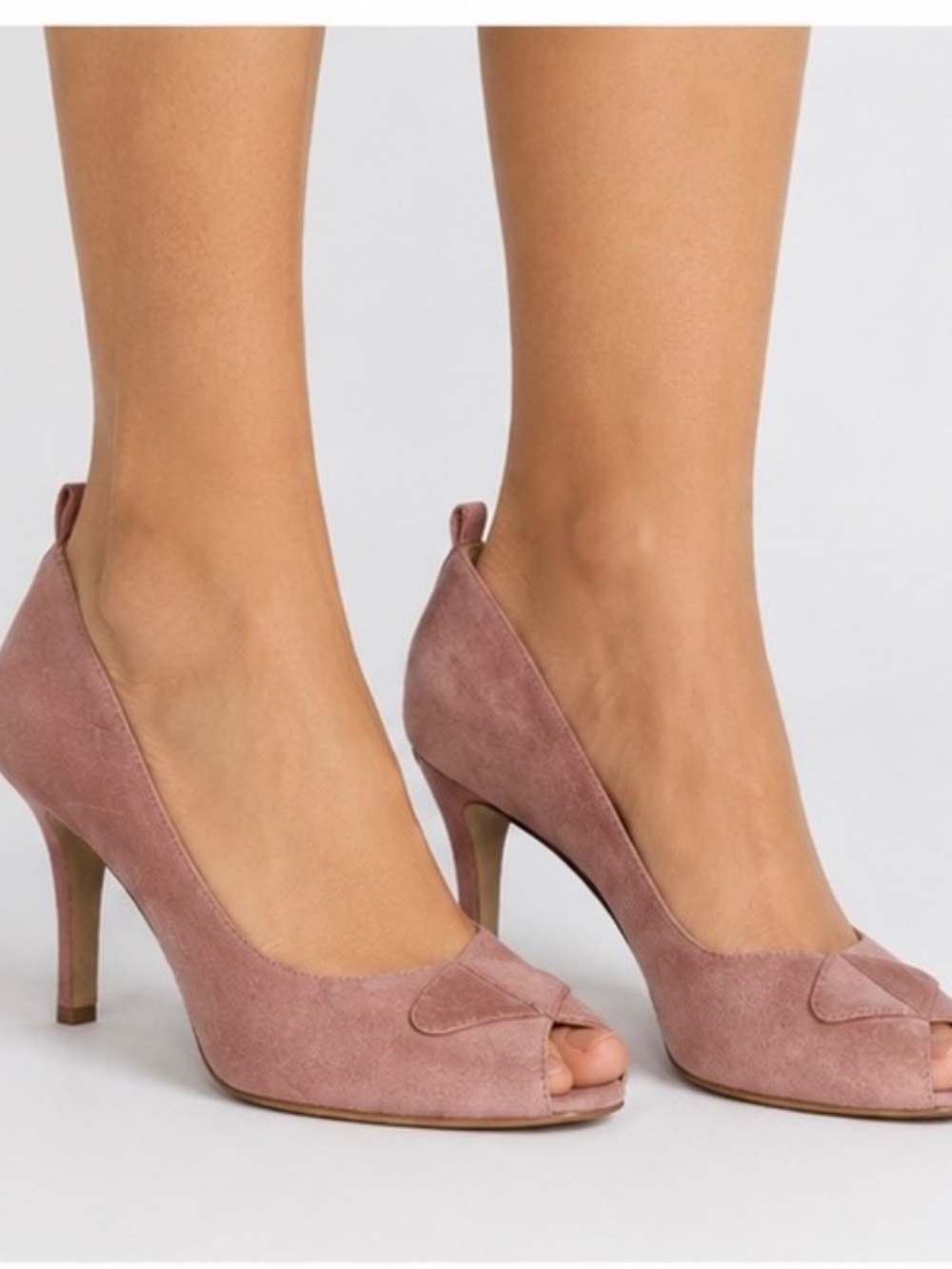 Bill Blass Women's Dusty Rose Peep-Toe Pumps - Classic Heel size 8.5